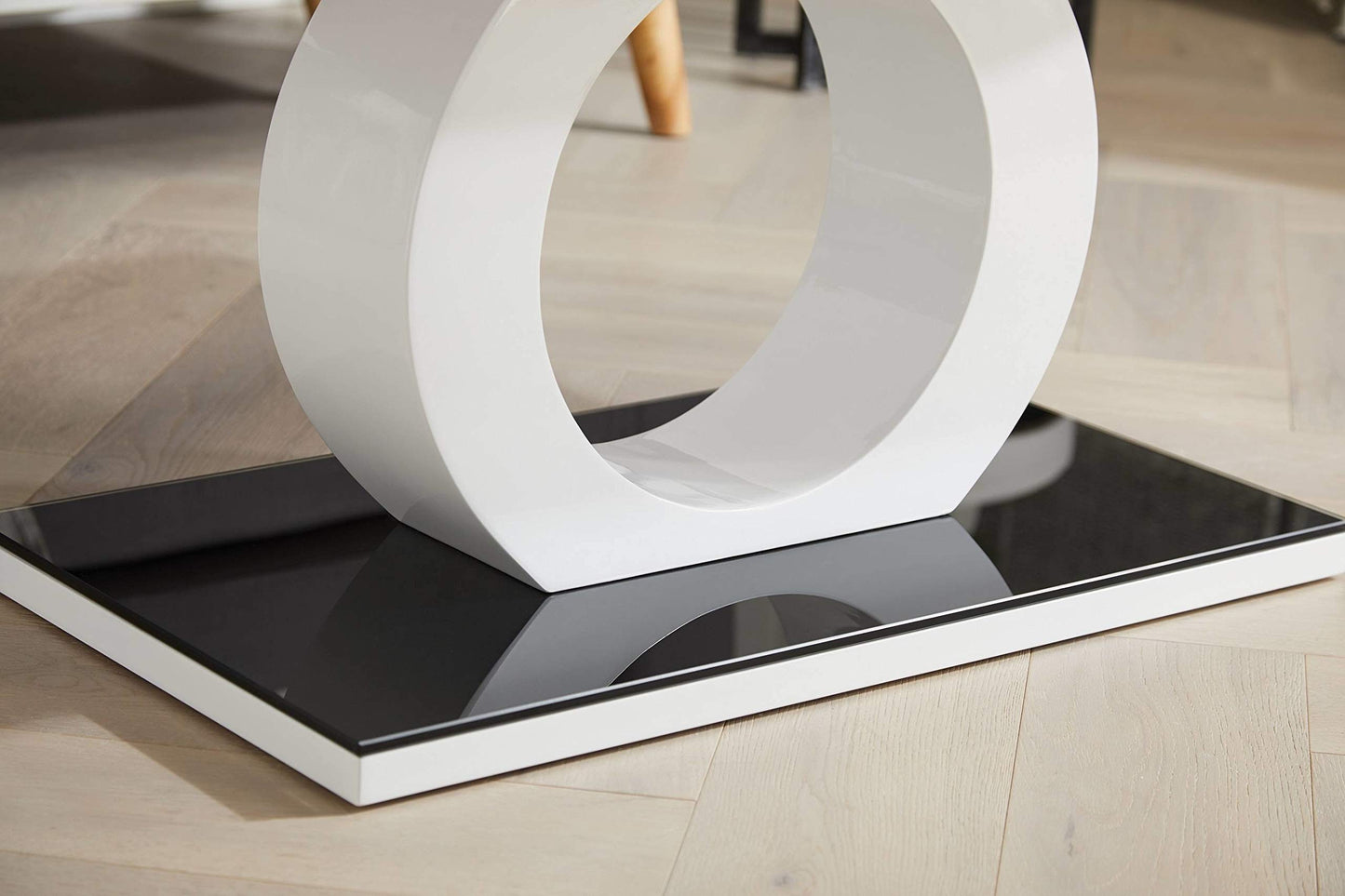 Giovani Black & White Glass Coffee Table