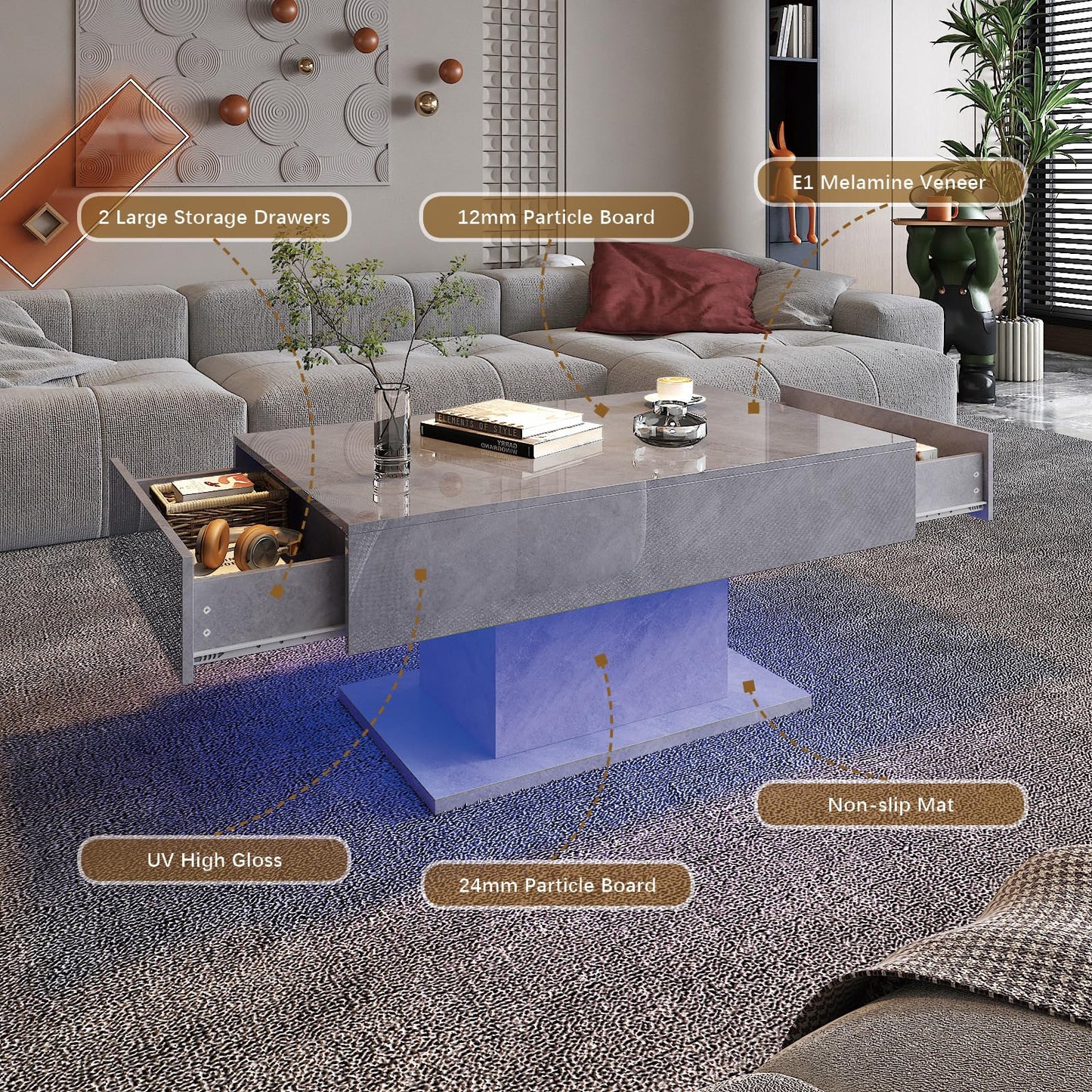 High Glossy Marble Table
