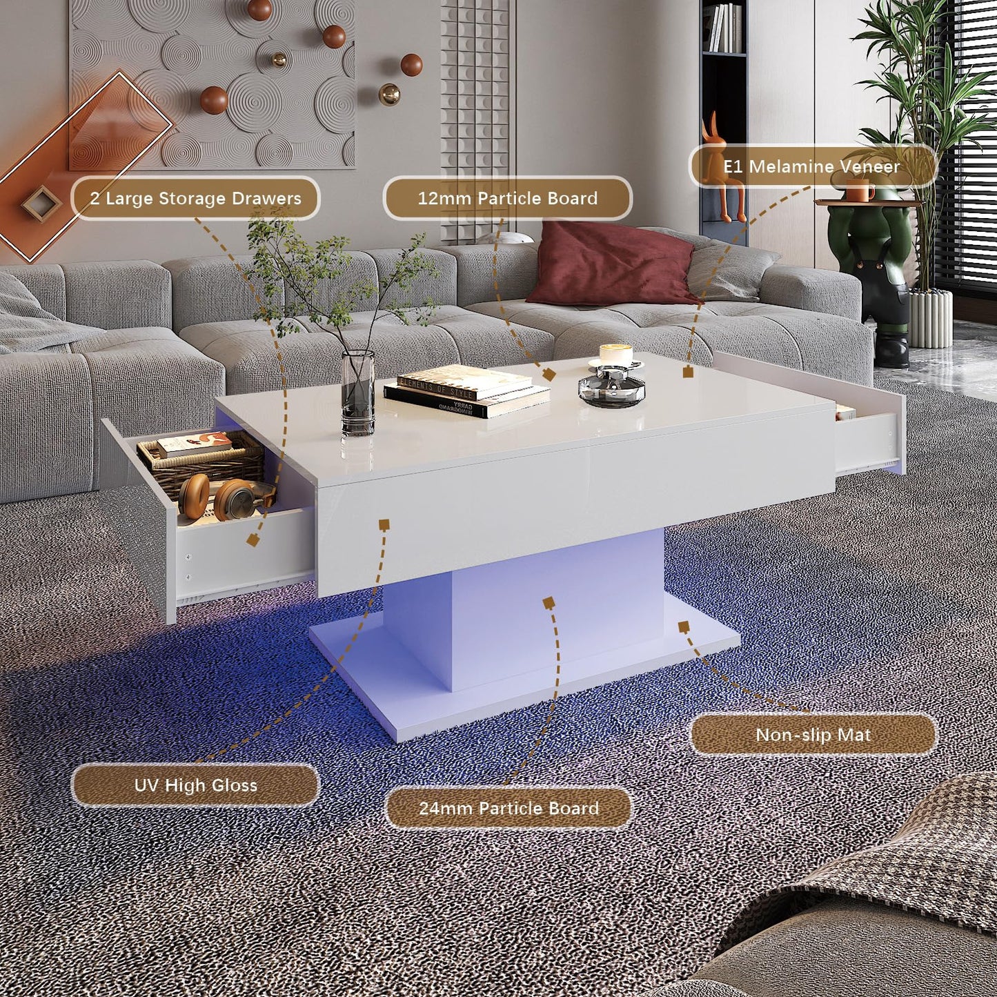 High Glossy Marble Table