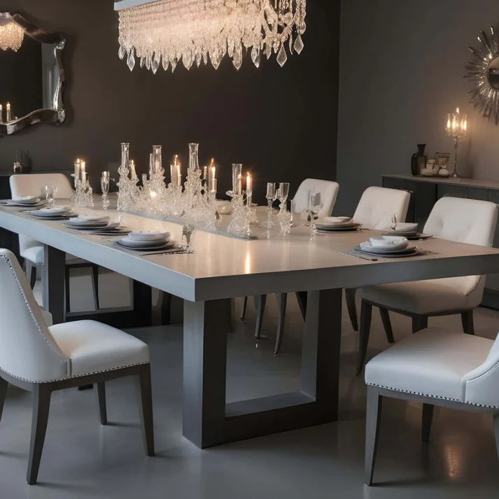 Crafted Rectangular Polished Concrete Tables