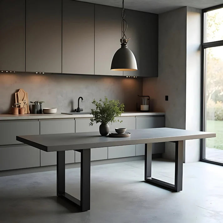 Crafted Rectangular Polished Concrete Tables