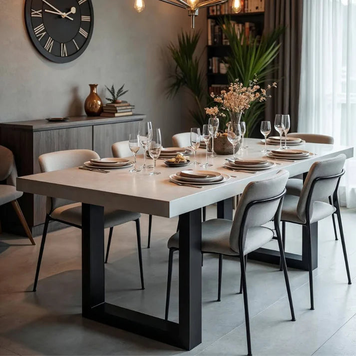 Crafted Rectangular Polished Concrete Tables